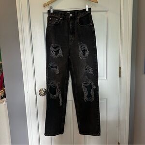 BDG High-Rise Baggy Jeans in Charcoal